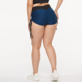 Factory Blue Booty Shorts lateral Drawstring Place Shorts Whelets Hot Scrunch Bulto para mujeres